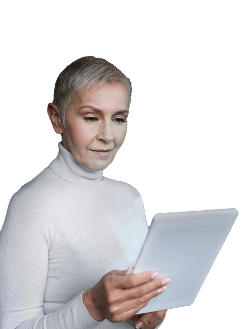 Woman using tablet
